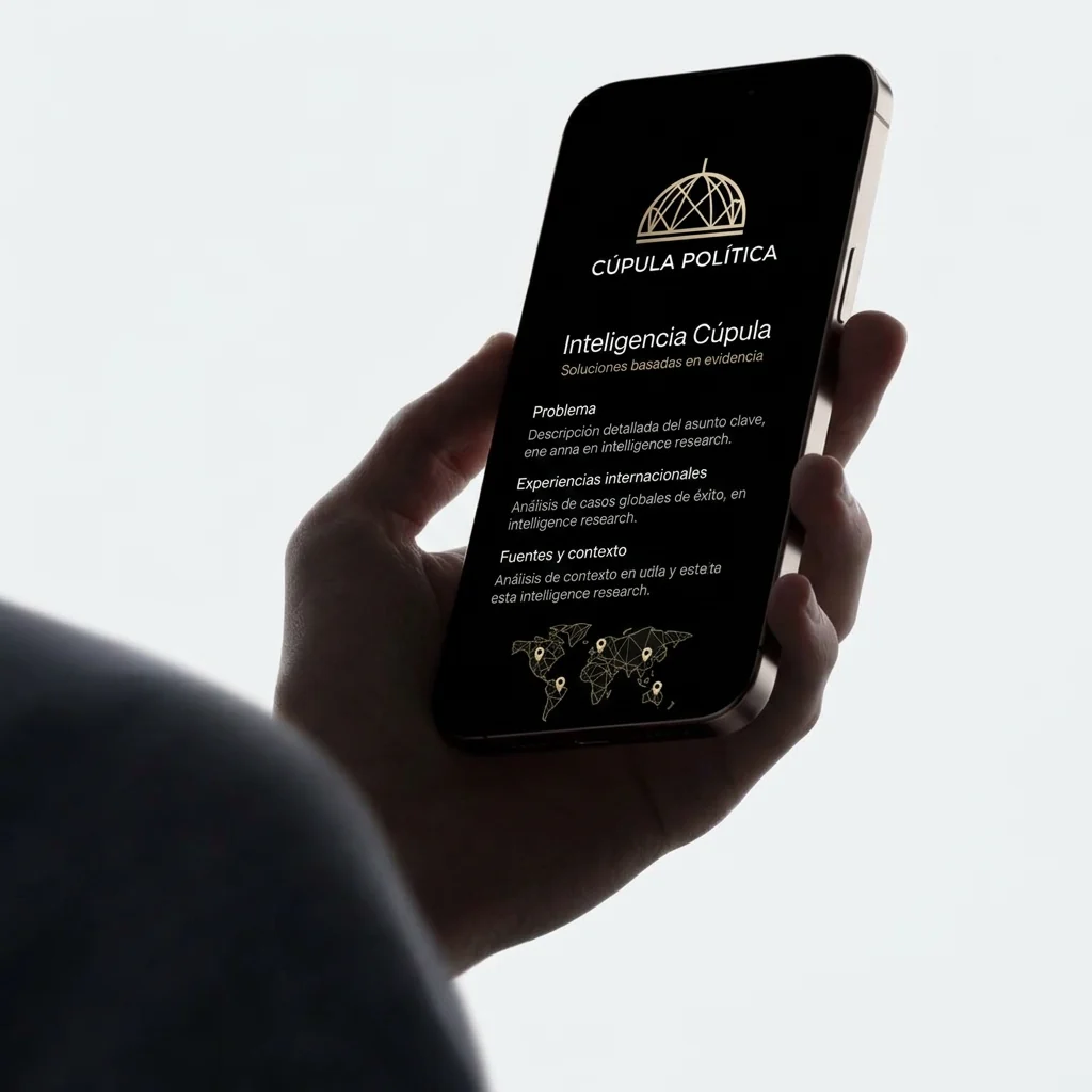 Mockup de Inteligencia Cúpula en un teléfono