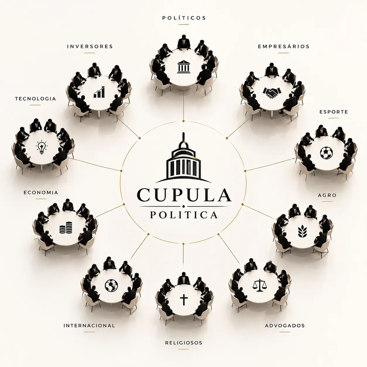 Mapa de la comunidad: mesas redondas de políticos, empresarios, inversores y otros sectores alrededor de la Cúpula Política