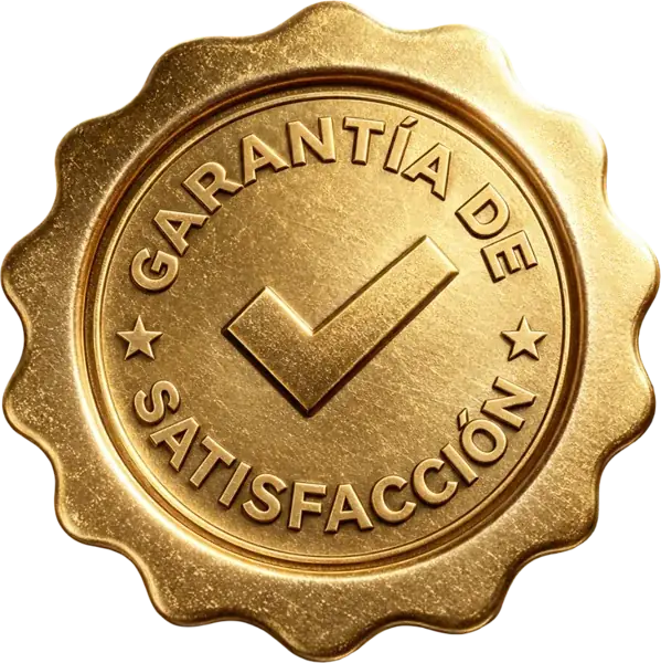 Sello dorado de garantía de satisfacción